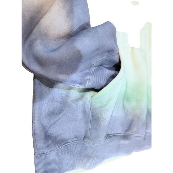 JUNGLES JUNGLES SPRAY DYED HOODIE BIRCH BLUE GREEN XL - Picture 5 of 15